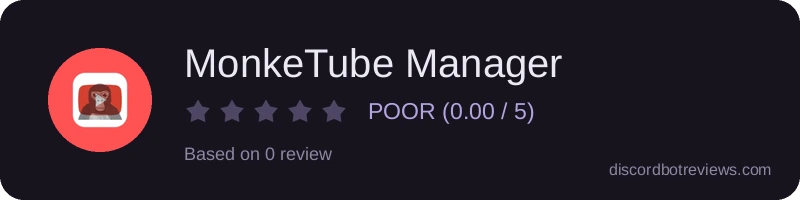 Rating widget preview for MonkeTube Manager