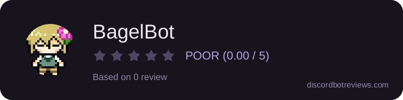 Rating widget preview for BagelBot
