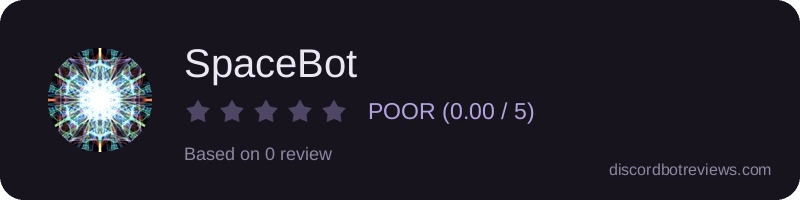 Rating widget preview for SpaceBot