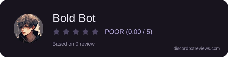 Rating widget preview for Bold Bot