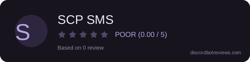 Rating widget preview for SCP SMS