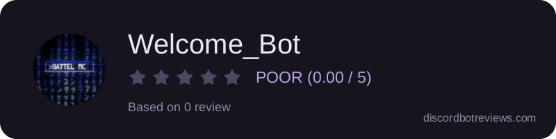 Rating widget preview for Welcome_Bot