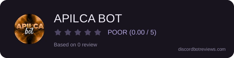 Rating widget preview for APILCA BOT