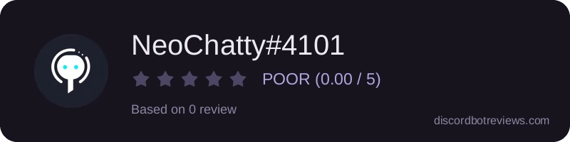 Rating widget preview for NeoChatty#4101