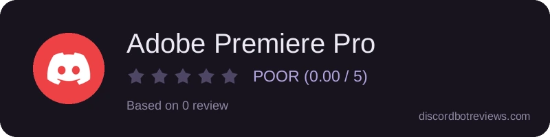 Rating banner for Adobe Premiere Pro
