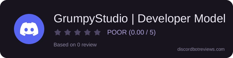 Rating widget preview for GrumpyStudio | Developer Model