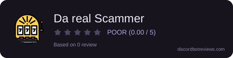 Rating widget preview for Da real Scammer