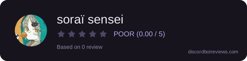 Rating banner for soraï sensei