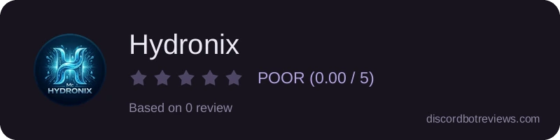 Rating widget preview for Hydronix