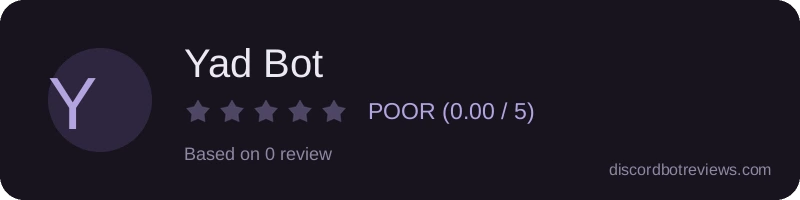 Rating widget preview for Yad Bot