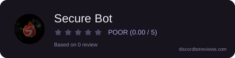 Rating widget preview for Secure Bot