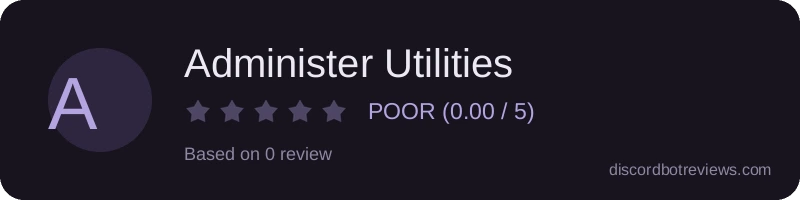 Rating widget preview for Administer Utilities