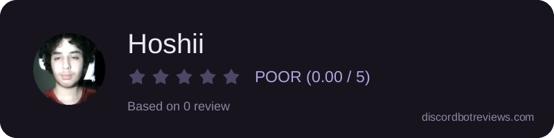 Rating widget preview for Hoshii