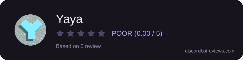 Rating widget preview for Yaya
