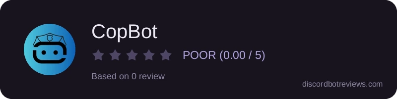 Rating widget preview for CopBot