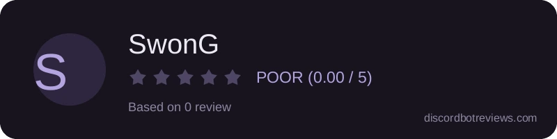 Rating widget preview for SwonG