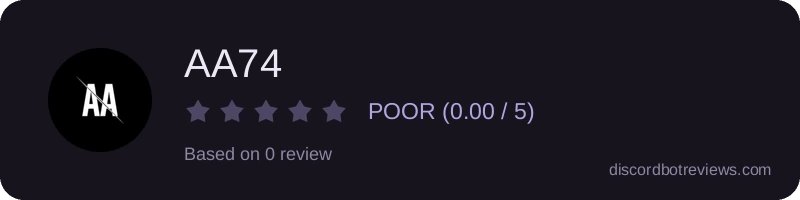 Rating widget preview for AA74
