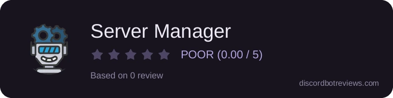 Rating widget preview for Server Manager