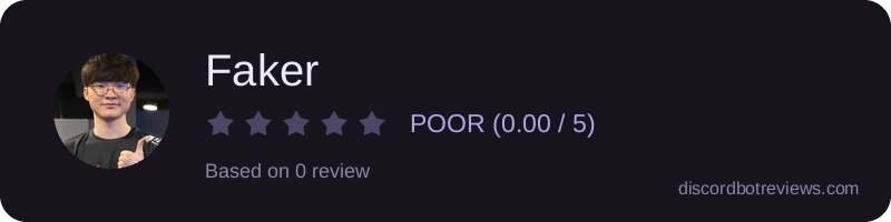 Rating widget preview for Faker