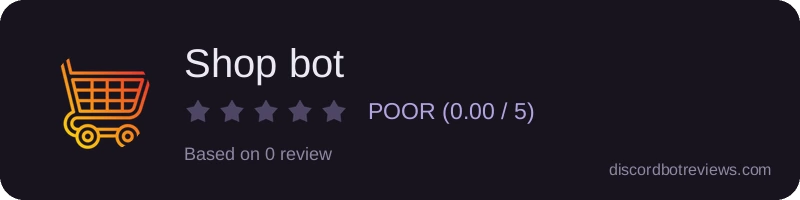 Rating widget preview for Shop bot