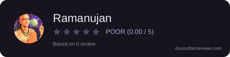 Rating widget preview for Ramanujan
