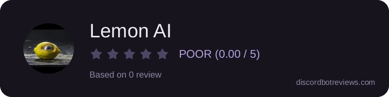 Rating widget preview for Lemon AI