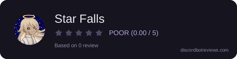 Rating widget preview for Star Falls