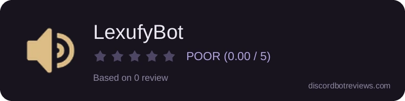 Rating widget preview for LexufyBot