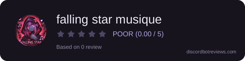 Rating widget preview for falling star musique