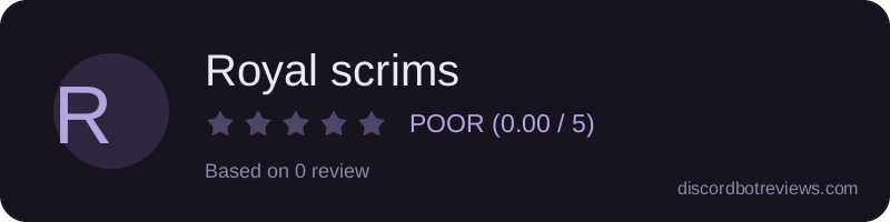 Rating widget preview for Royal scrims