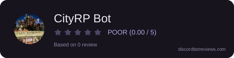 Rating banner for CityRP Bot