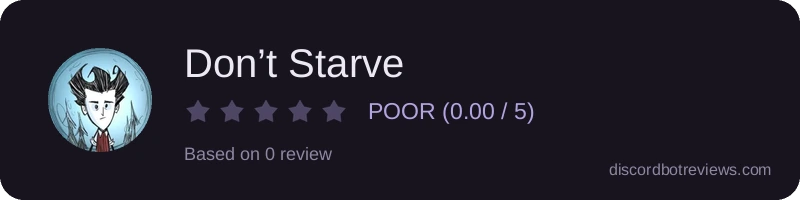 Rating widget preview for Don’t Starve