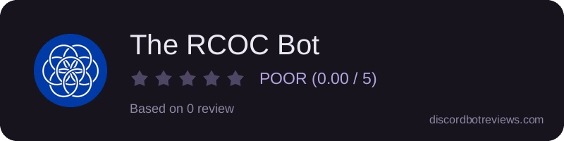 Rating widget preview for The RCOC Bot