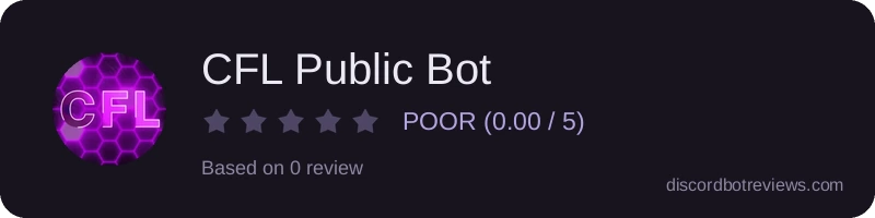 Rating widget preview for CFL Public Bot