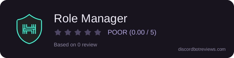 Rating widget preview for Role Manager