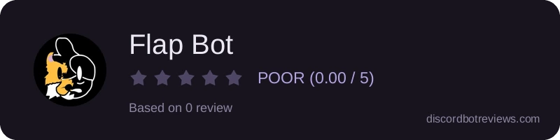 Rating widget preview for Flap Bot