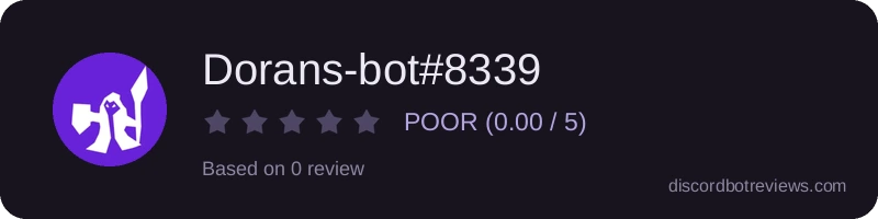 Rating widget preview for Dorans-bot#8339