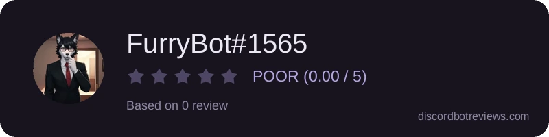 Rating widget preview for FurryBot#1565