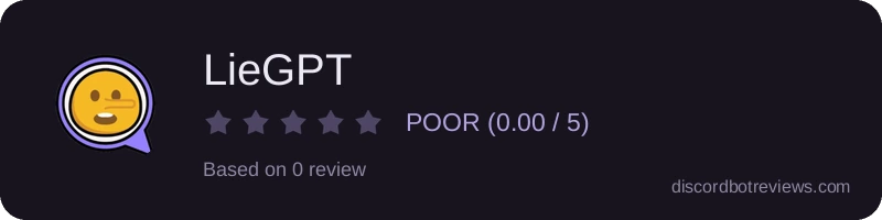 Rating widget preview for LieGPT