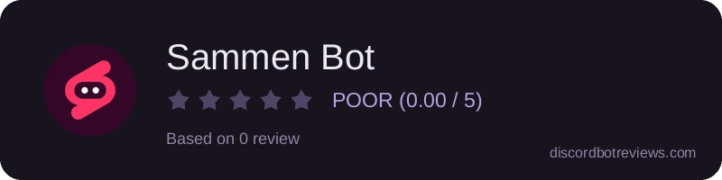Rating widget preview for Sammen Bot