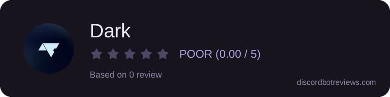 Rating widget preview for Dark