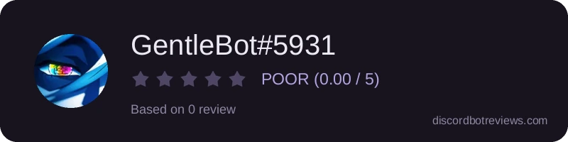 Rating widget preview for GentleBot#5931