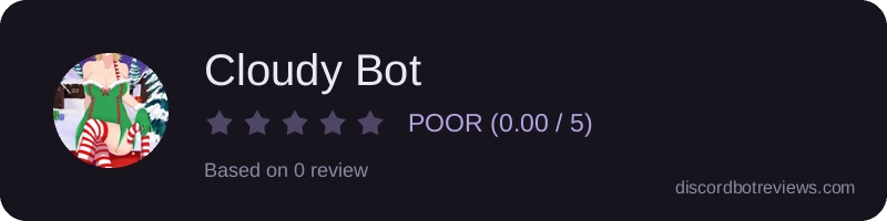 Rating widget preview for Cloudy Bot