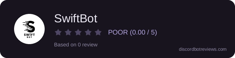 Rating widget preview for SwiftBot