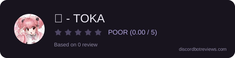 Rating widget preview for 🎶 - TOKA