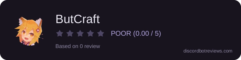 Rating widget preview for ButCraft