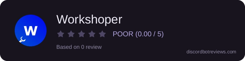 Rating widget preview for Workshoper