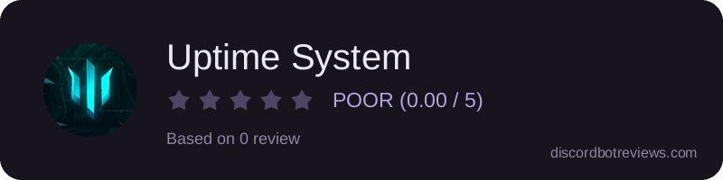 Rating widget preview for Uptime System