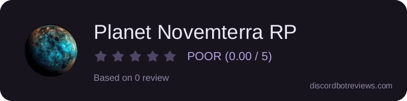 Rating widget preview for Planet Novemterra RP