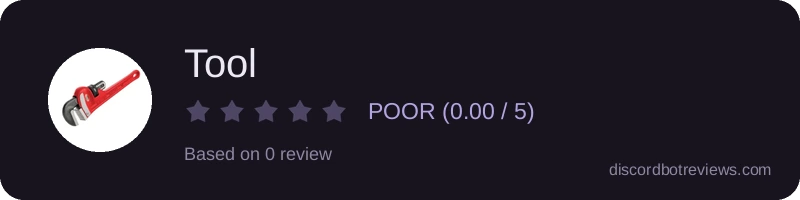 Rating widget preview for Tool
